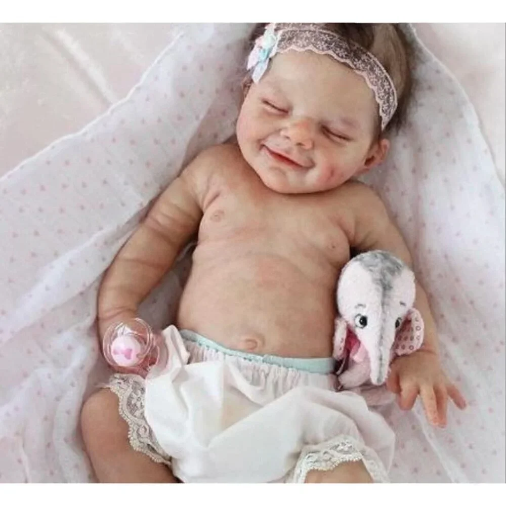 🆕18inch Full Body Silicone Vinyl Newborn Baby Poseable Limbs Rainbow Girl Doll